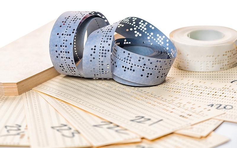 Punch cards and tapes were one form of HMI for batch processing systems