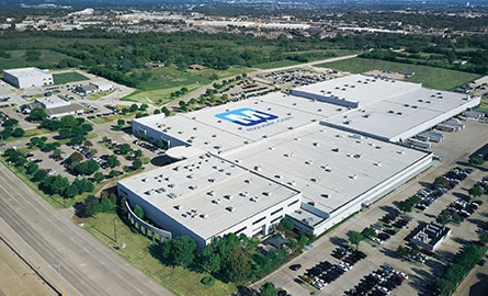 Vue aérienne du campus et de l'entrepôt de Mouser Electronics