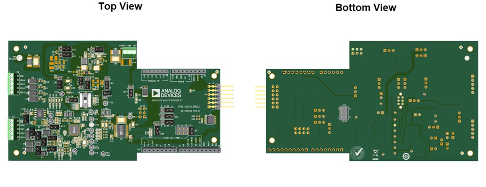 Mechanical Drawing - Analog Devices Inc. EVAL-AD4113ARDZ ADC Evaluation Board