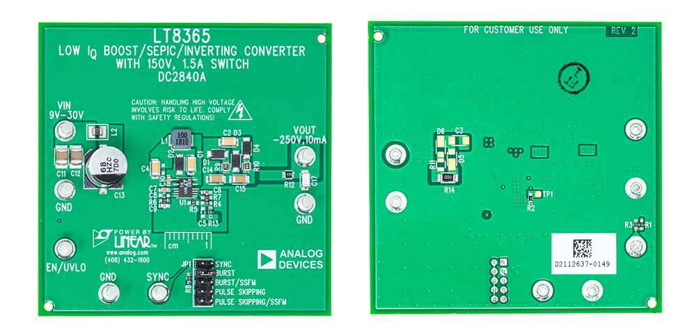 Circuit de localisation - Analog Devices Inc. Carte de démonstration DC2840A LT8365