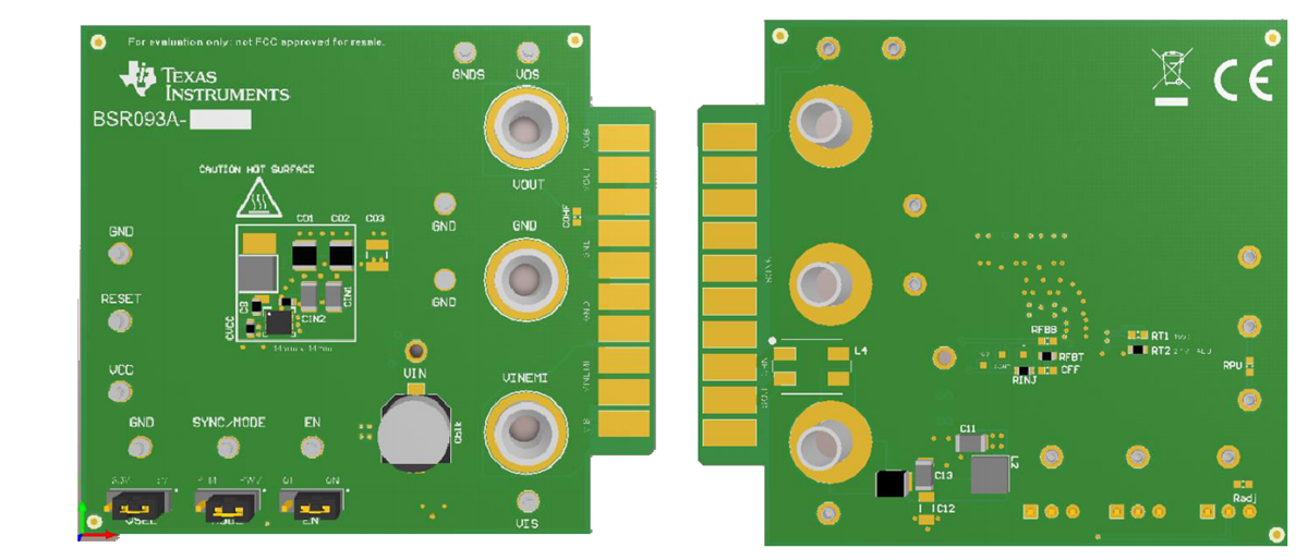 Plan mécanique - Texas Instruments Module d'évaluation LM63615QDRREVM