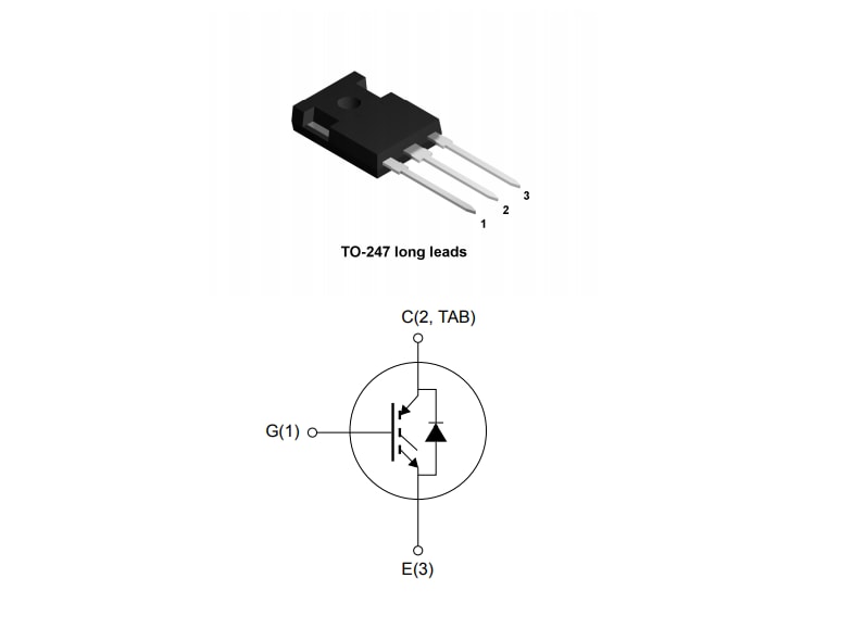 Schéma du circuit d'application - STMicroelectronics IGBT HB2 STGWA100H65DFB2