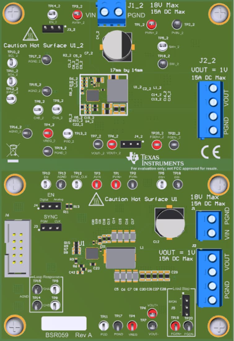 Plan mécanique - Texas Instruments Module d'évaluation de convertisseur TPS542A50EVM-059