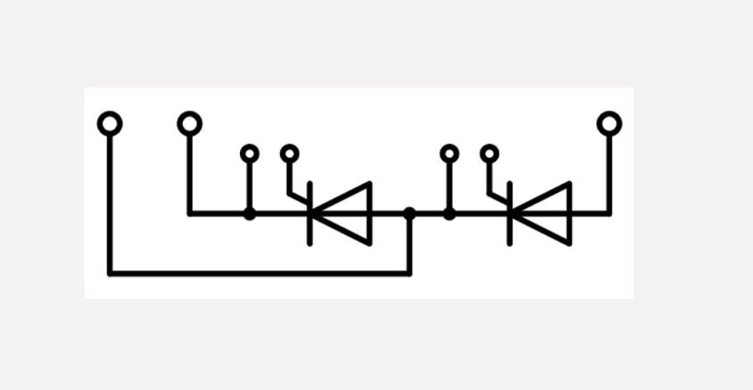 Schéma du circuit d'application - Infineon Technologies Module thyristor/thyristor 60 mm TT600N16KOF