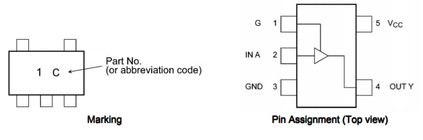 Toshiba Circuits intégrés 7UL1T125FU et 7UL1T126FU