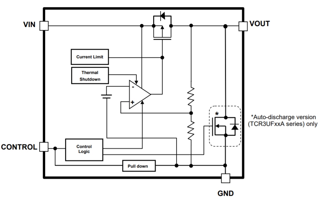 Schéma de principe - Toshiba Circuits intégrés linéaires CMOS TCR3UF