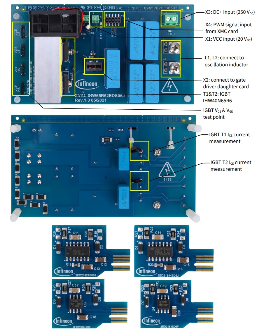 Infineon Technologies Carte d'évaluation EVAL-IHW65R62EDS06J Infineon Technologies Carte d'évaluation EVAL-IHW65R62EDS06J