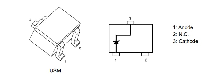 Schéma du circuit d'application - Toshiba Diodes Zener série MUZ