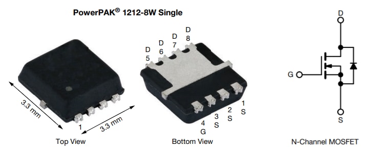 Vishay / Siliconix MOSFET TrenchFET ® 40 V à canal N automobile SQS486CENW