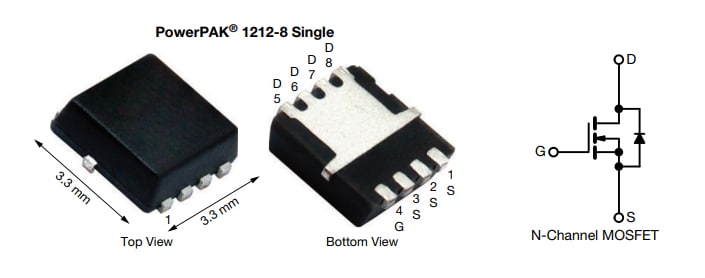 Schéma du circuit d'application - Vishay / Siliconix MOSFET 70 V à canal N (D-S) SiS178LDN