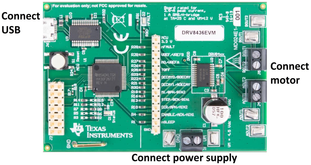 Texas Instruments Module d'évaluation de pilote pas-à-pas DRV8436EVM