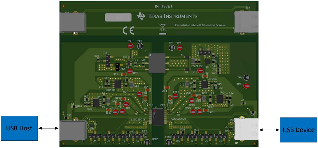 Plan mécanique - Texas Instruments Module d'évaluation de répéteur ISOUSB211DPEVM