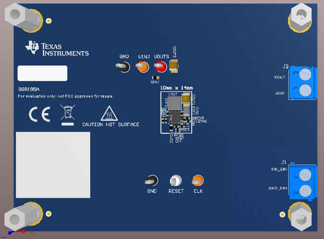 Plan mécanique - Texas Instruments Module d'évaluation de convertisseur LM61430EVM-AS-2MHz