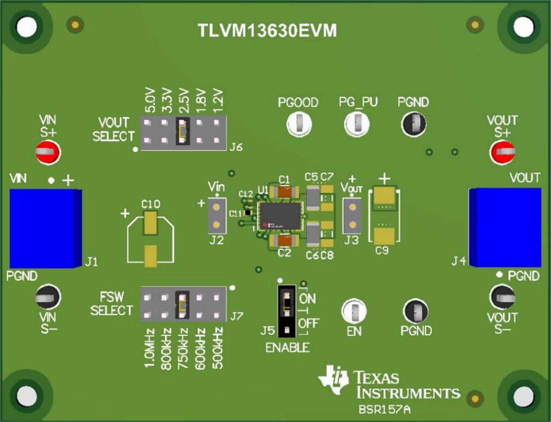 Plan mécanique - Texas Instruments Carte d'évaluation (EVM) TLVM13630EVM