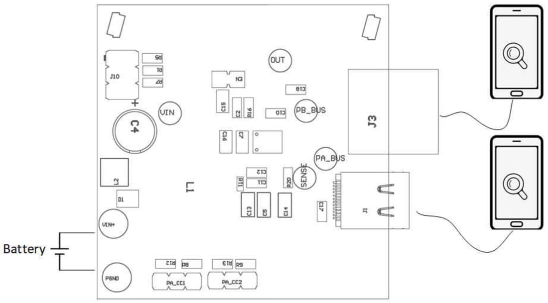 Plan mécanique - Texas Instruments Module d'évaluation (EVM) TPS25869Q1EVM-163