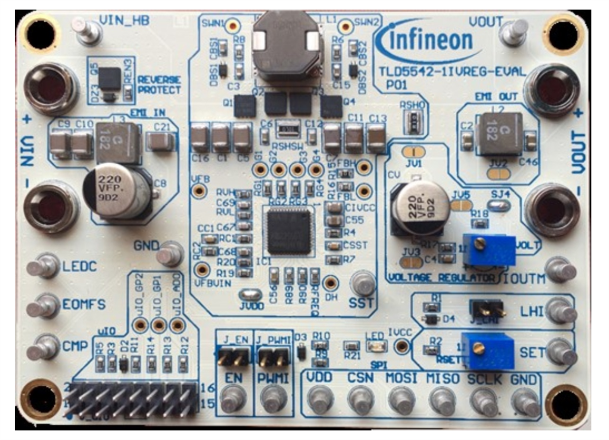 Infineon Technologies Carte d'évaluation TLD5542-1IVREG-EVAL