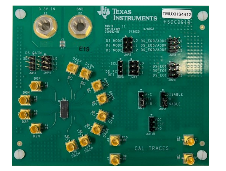 Schéma du circuit d'application - Texas Instruments Module d'évaluation TMUXHS4412EVM