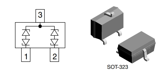 Vishay Semiconductors Diodes de protection ESD VCAN26 BiSy