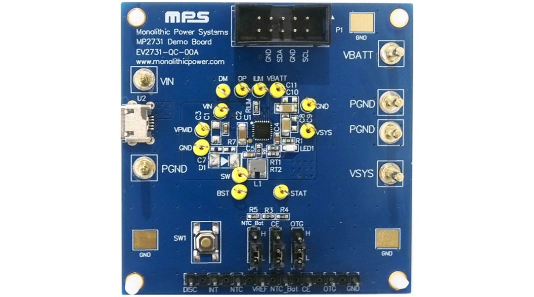 Monolithic Power Systems (MPS) EV2731-QC-00A Evaluation Board Monolithic Power Systems (MPS) EV2731-QC-00A Evaluation Board
