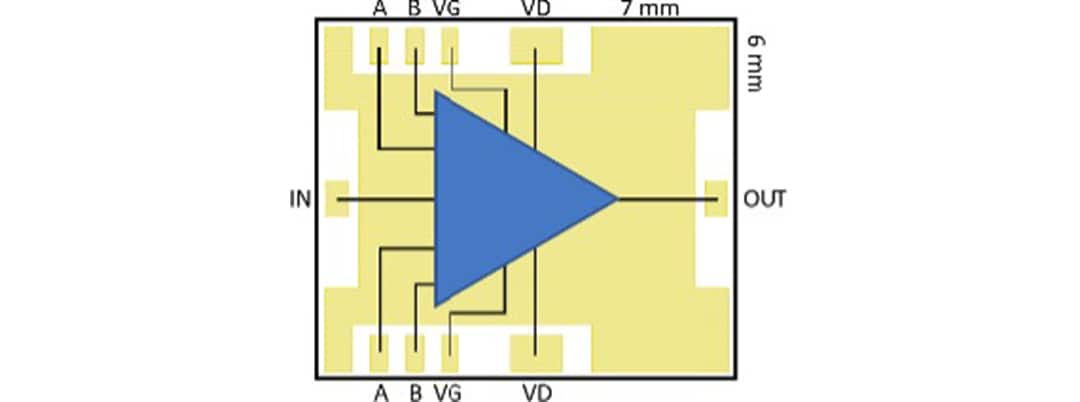 Plan mécanique - Qorvo Amplificateur de puissance QPA0007