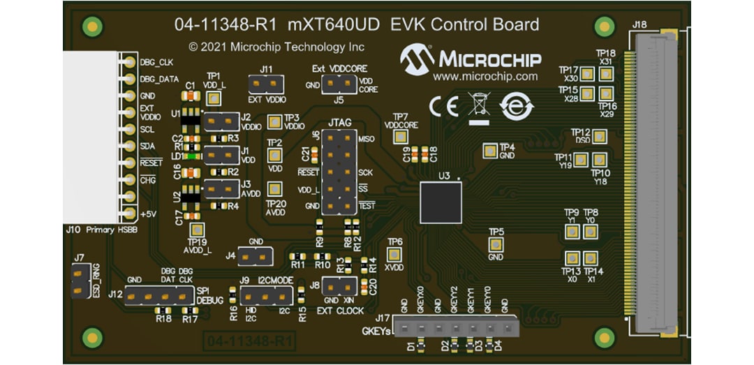 Microchip Technology Carte de contrôle ATMXT640UD-DEV-PCB (EV43U30A)
