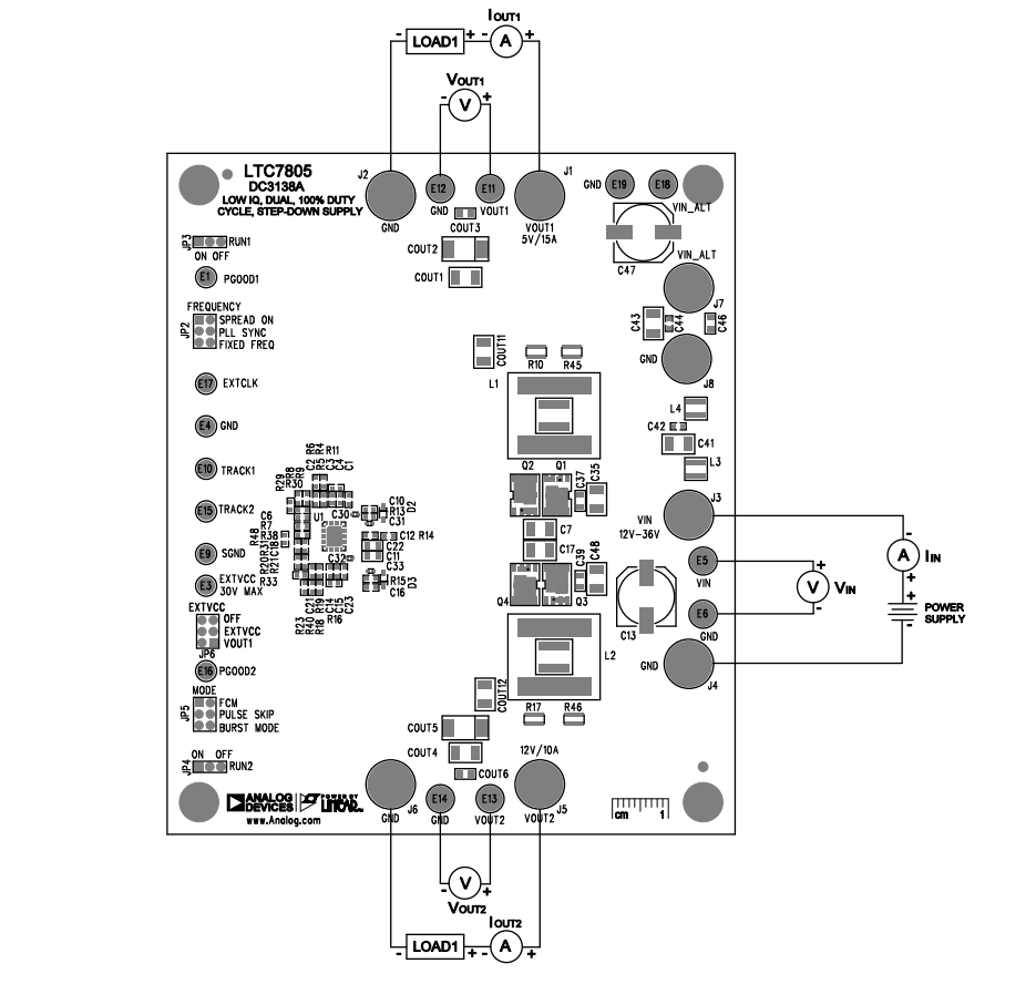 Analog Devices Inc. Carte de démonstration DC3138A LTC7805 Analog Devices Inc. Carte de démonstration DC3138A LTC7805