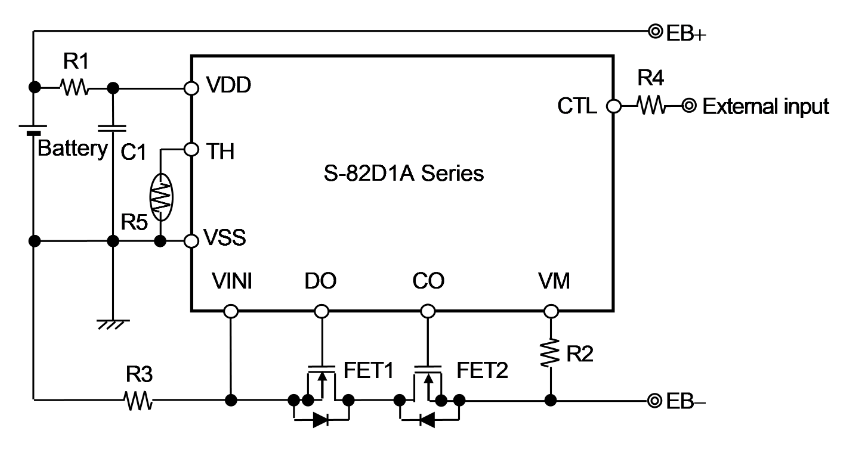 Location Circuit - ABLIC S-82D1A Battery Protection ICs Location Circuit - ABLIC S-82D1A Battery Protection ICs