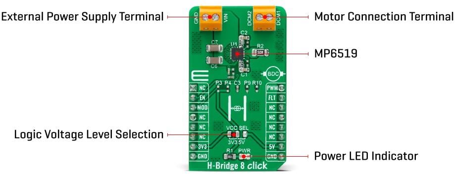 Mikroe H-Bridge 8 Click Mikroe H-Bridge 8 Click