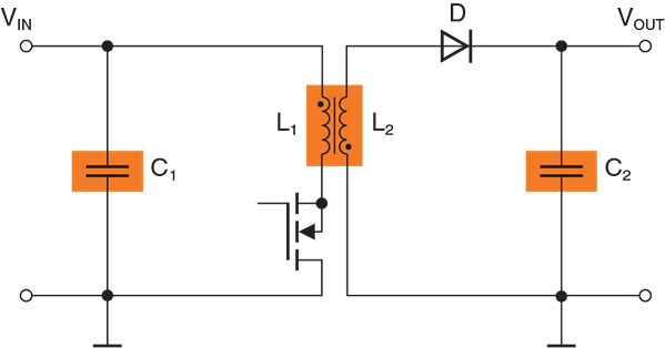 Schéma du circuit d'application - EPCOS / TDK Inducteurs couplés