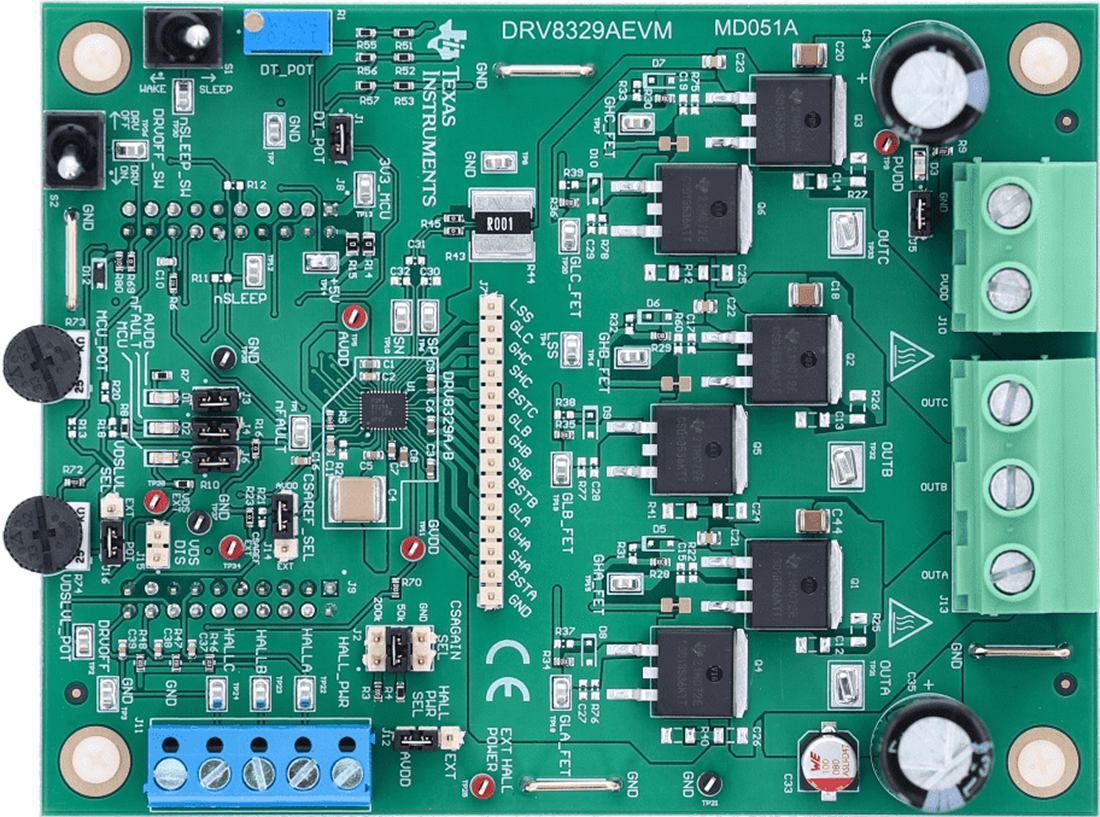Plan mécanique - Texas Instruments Module d'évaluation de pilote de grille DRV8329AEVM