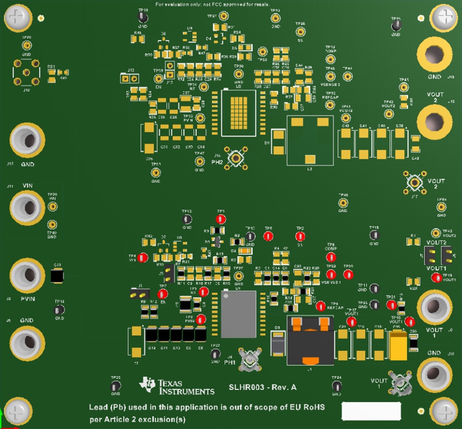 Plan mécanique - Texas Instruments Module d'évaluation de convertisseur TPS50601ASPEVM-S
