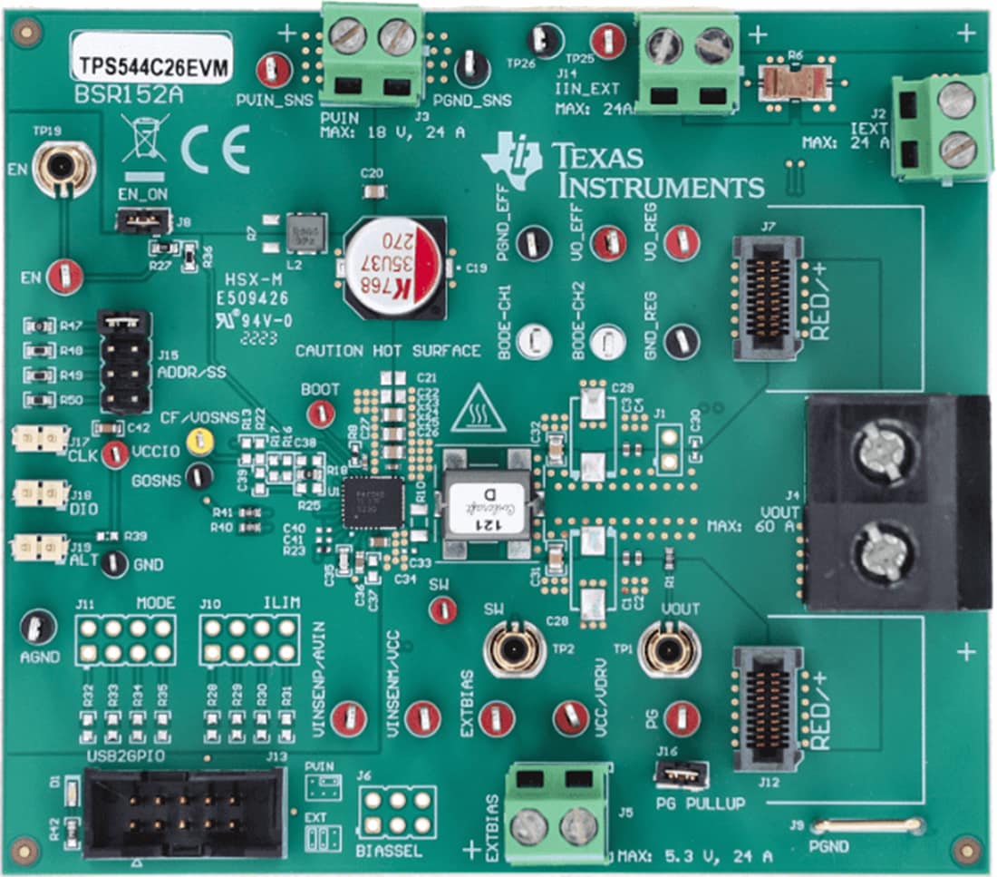 Plan mécanique - Texas Instruments Module d'évaluation du convertisseur TPS544C26EVM
