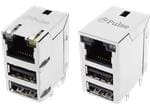 Pulse Electronics Modules de connexion combinés RJ45/double USB 
