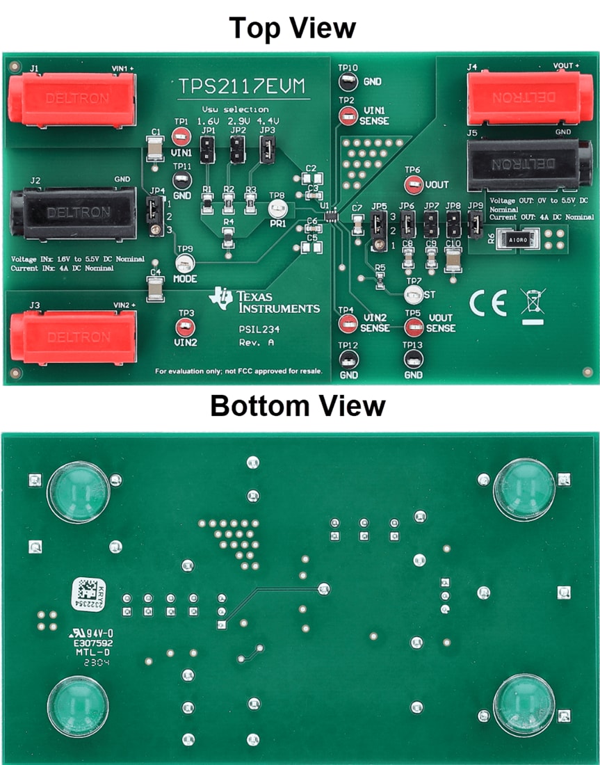 Plan mécanique - Texas Instruments Module d'évaluation (EVM) de multiplexeur TPS2117EVM