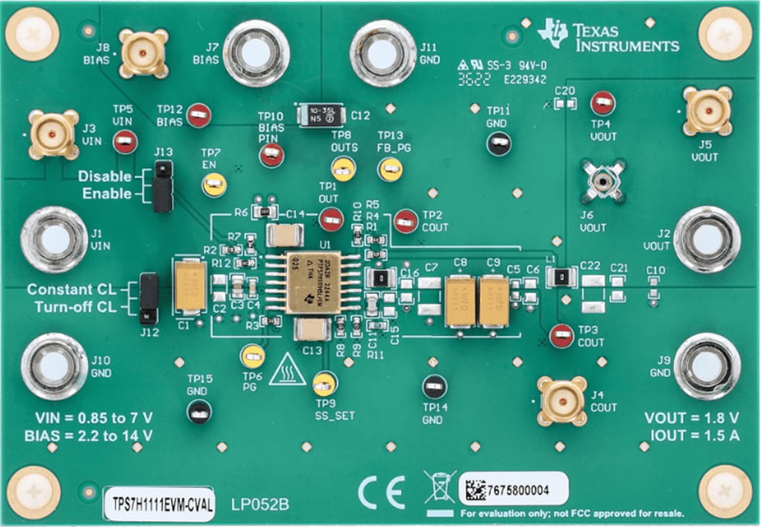 Plan mécanique - Texas Instruments Module d'évaluation de régulateur TPS7H1111EVM-CVAL