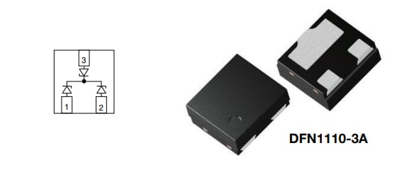 Schéma du circuit d'application - Vishay Semiconductors Diodes de protection DES VCAN3xA2-HT5