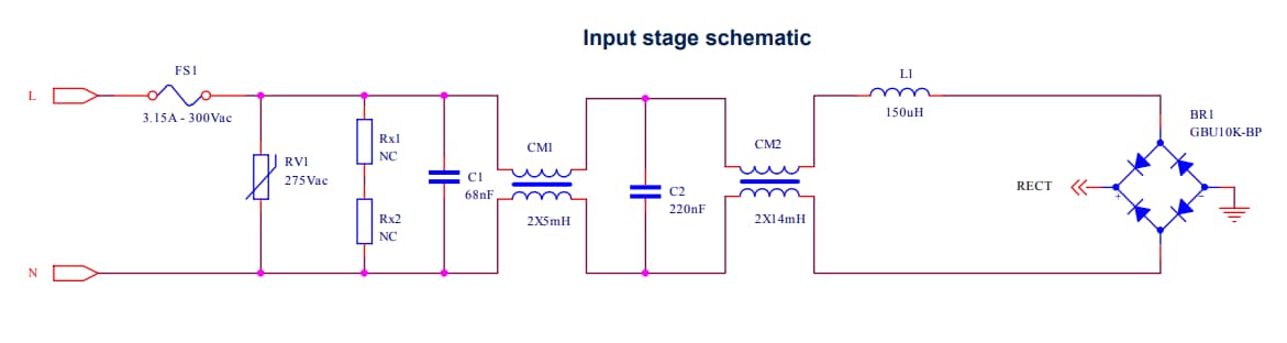Schéma - STMicroelectronics Conception EVLVIPGAN100PD de référence PD USB 100 W