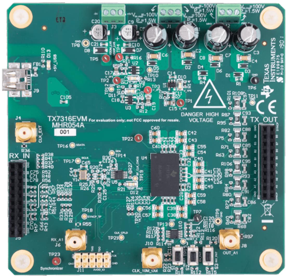 Plan mécanique - Texas Instruments Module d'évaluation (EVM) TX7316EVM