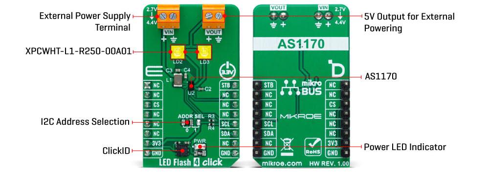Mikroe LED Flash 4 Click Mikroe LED Flash 4 Click