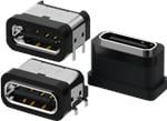 GCT USB4736 6-Pin Vertical IP67 USB Type-C® Connector