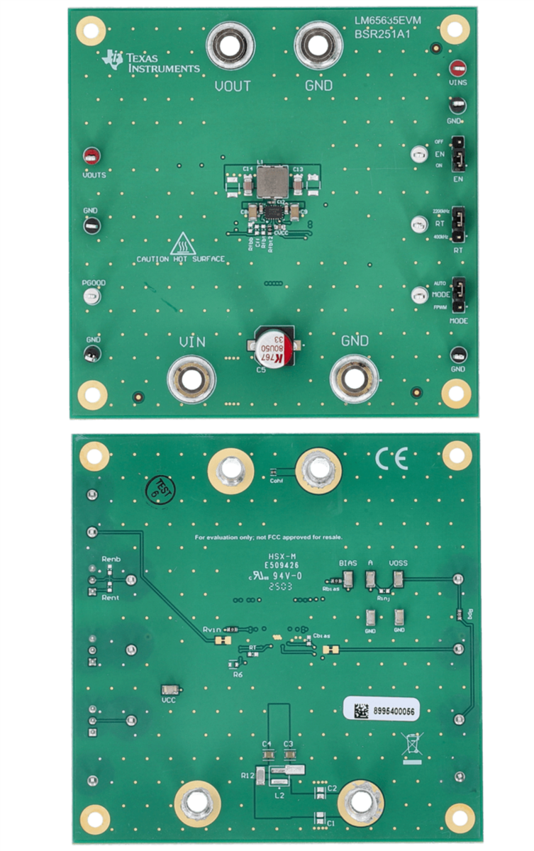 Texas Instruments Module d'évaluation LM65635EVM