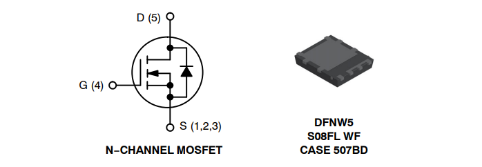 onsemi MOSFET NVMFWS0D45N04XM