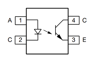 Schéma - Vishay Semiconductors Optocoupleurs de sortie phototransistor VOx619A