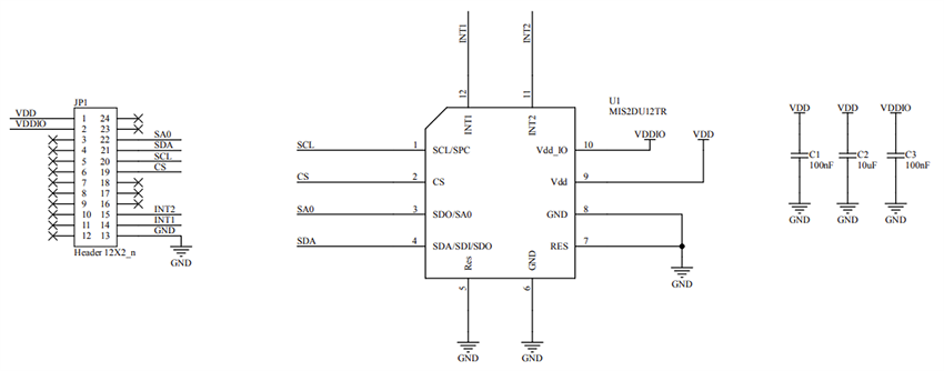 Schéma - STMicroelectronics Carte adaptateur STEVAL-MKI255A