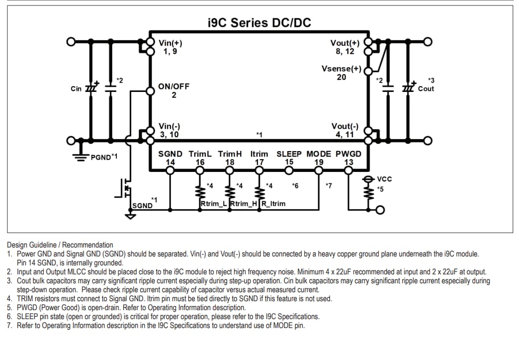 Schéma du circuit d'application - TDK-Lambda Convertisseurs Buck-Boost CC-CC avec PHEPT i9C 1 500 W