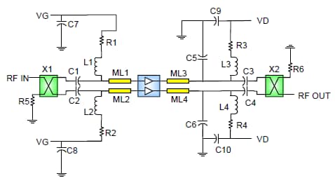 Balanced Amplifier 2600 MHz Circuit Schematic Balanced Amplifier 2600 MHz Circuit Schematic