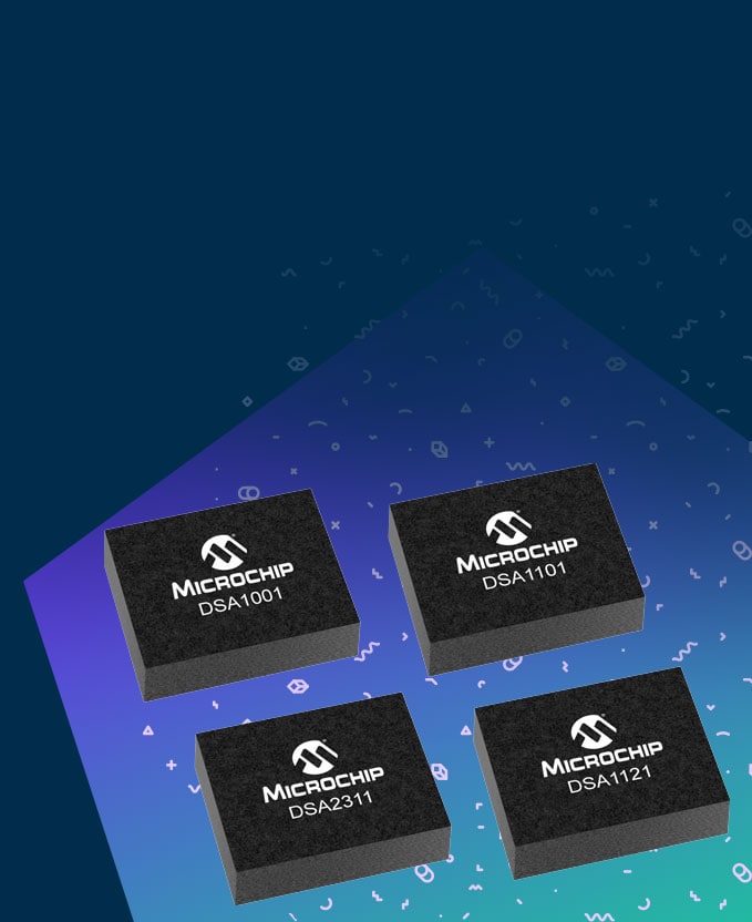Four Microchip DSA series chips